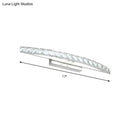 Contemporary bow shaped crystal silver vanity lighting bathroom sconce