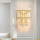 DecorBites™ Contemporary Crystal Wall Sconce: Brass/Chrome Linear 3-Light Fixture