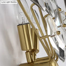 Contemporary brass crystal sputnik wall sconce for living room