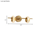 Contemporary brass double oval wall light fixture – bedroom led sconce