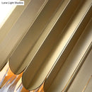 Contemporary brass finish crystal wall lamp living room sconce