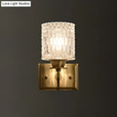 Contemporary brass lattice glass wall light corridor direct wired electric