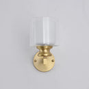 Contemporary brass wall mounted light fixture living room frosted glass