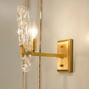 Contemporary brass water glass wall sconce bedroom bedside light