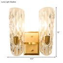 Contemporary brass water glass wall sconce bedroom bedside light