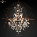 Contemporary bronze crystal led chandelier dining room pendant light
