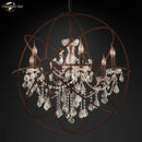 Contemporary bronze crystal led chandelier dining room pendant light
