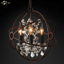 Contemporary bronze crystal led chandelier dining room pendant light