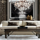 Contemporary bronze crystal led chandelier dining room pendant light