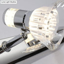 Contemporary chrome conic sconce light – bathroom crystal vanity lighting