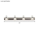 Contemporary chrome conic sconce light – bathroom crystal vanity lighting