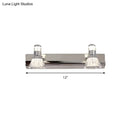Contemporary chrome conic sconce light – bathroom crystal vanity lighting