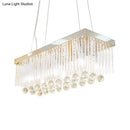 Contemporary chrome island light fixture dining room crystal chandelier