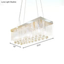 Contemporary chrome island light fixture dining room crystal chandelier