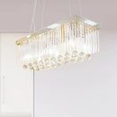Contemporary chrome island light fixture dining room crystal chandelier