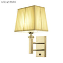Contemporary chrome led light fixture with spot light bedroom sconce