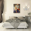 Contemporary chrome milk glass pill sconce bedroom wall light