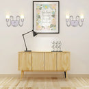 Contemporary chrome milk glass pill sconce bedroom wall light