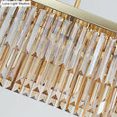 Contemporary clear & amber crystal light fixture dining room chandelier