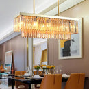 Contemporary clear & amber crystal light fixture dining room chandelier