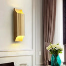 Contemporary copper brass wall sconce for living room