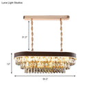Contemporary crystal block oval island lamp kitchen light fixture