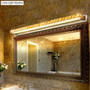 Contemporary crystal gold wall sconce bathroom warm white led light