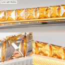 DecorBites™ Contemporary Crystal Gold Wall Sconce - Linear Vanity Light with Warm/White Light for Bathroom - Multiple Width Options