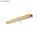 DecorBites™ Contemporary Crystal Gold Wall Sconce - Linear Vanity Light with Warm/White Light for Bathroom - Multiple Width Options