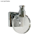 DecorBites™ Contemporary Crystal LED Circle Wall Sconce Light for Living Room - Silver