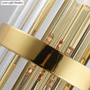 DecorBites™ Contemporary Crystal Wall Lamp with Cylinder Design - Golden Wall Lighting for Living Room - Includes 2 Bulbs