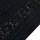 Contemporary Design Charcoal Hand Loomed Wool Area Rug