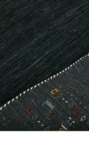 Contemporary Design Charcoal Hand Loomed Wool Area Rug