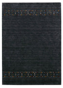 Contemporary Design Charcoal Hand Loomed Wool Area Rug