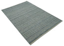 Contemporary Design Gray Hand Knotted Wool Area Rug