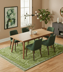 Contemporary Design Green And Beige Hand Knotted 8x10 Wool Area Rug