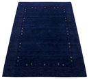 Contemporary Gabbeh Border Design Hand Loomed Wool Area Rug