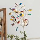 Contemporary gold agate leaf tree sconce living room 24 inches tall