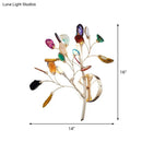 Contemporary gold agate leaf tree sconce living room 24 inches tall