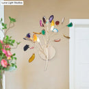 Contemporary gold agate leaf tree sconce living room 24 inches tall