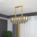 Contemporary gold and crystal cone light fixture dining room 110v-120v