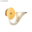 DecorBites™ Contemporary Clear Glass Sconce in Gold for Corridor