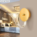 DecorBites™ Contemporary Clear Glass Sconce in Gold for Corridor