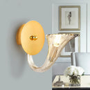 DecorBites™ Contemporary Clear Glass Sconce in Gold for Corridor