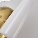 Contemporary gold and opal conical wall sconce bedroom light