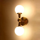 Contemporary gold and white glass wall light bedroom e12 fixture