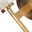 Contemporary gold brass cylinder wall light fixture bedroom sconce