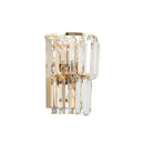 DecorBites™ Contemporary 2-Light Crystal Block Wall Lamp: Elegant Clear Sconce for Dining Room