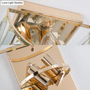 DecorBites™ Contemporary 2-Light Crystal Block Wall Lamp: Elegant Clear Sconce for Dining Room