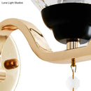 Contemporary gold crystal drop wall sconce – bedroom teardrop crystal
